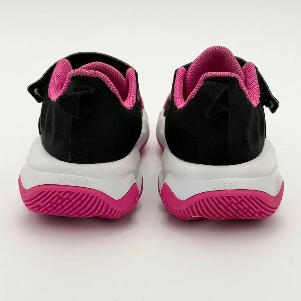 Nike Giannis Immortality 4 Hook and Loop Slip-On Black Laser Fuchsia White Sneak